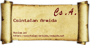 Csintalan Armida névjegykártya